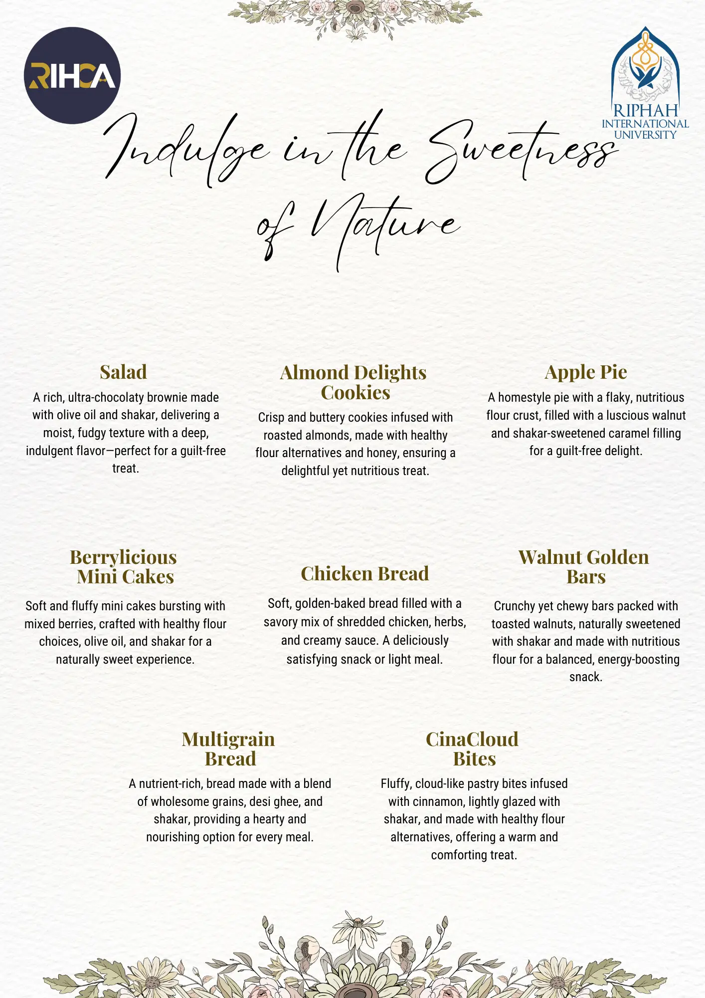 RIHCA Eid dessert menu