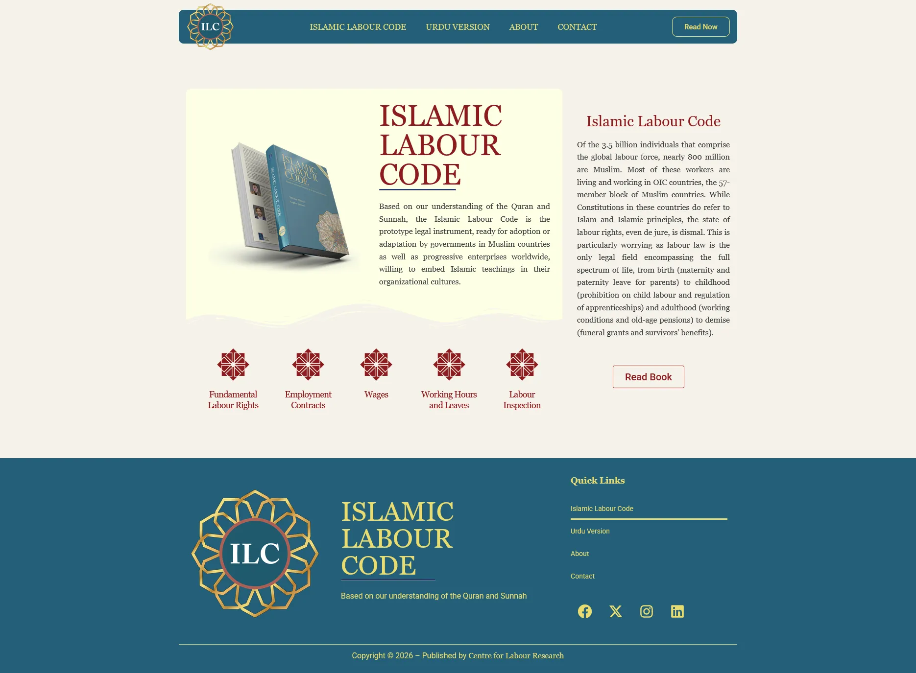 Islamic Labour Code English landing page